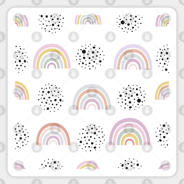 Baby rainbow with black dots Magnet by GULSENGUNEL